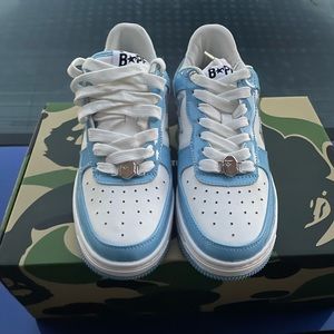 COPY - Premium Bapesta in White and Baby Blue
